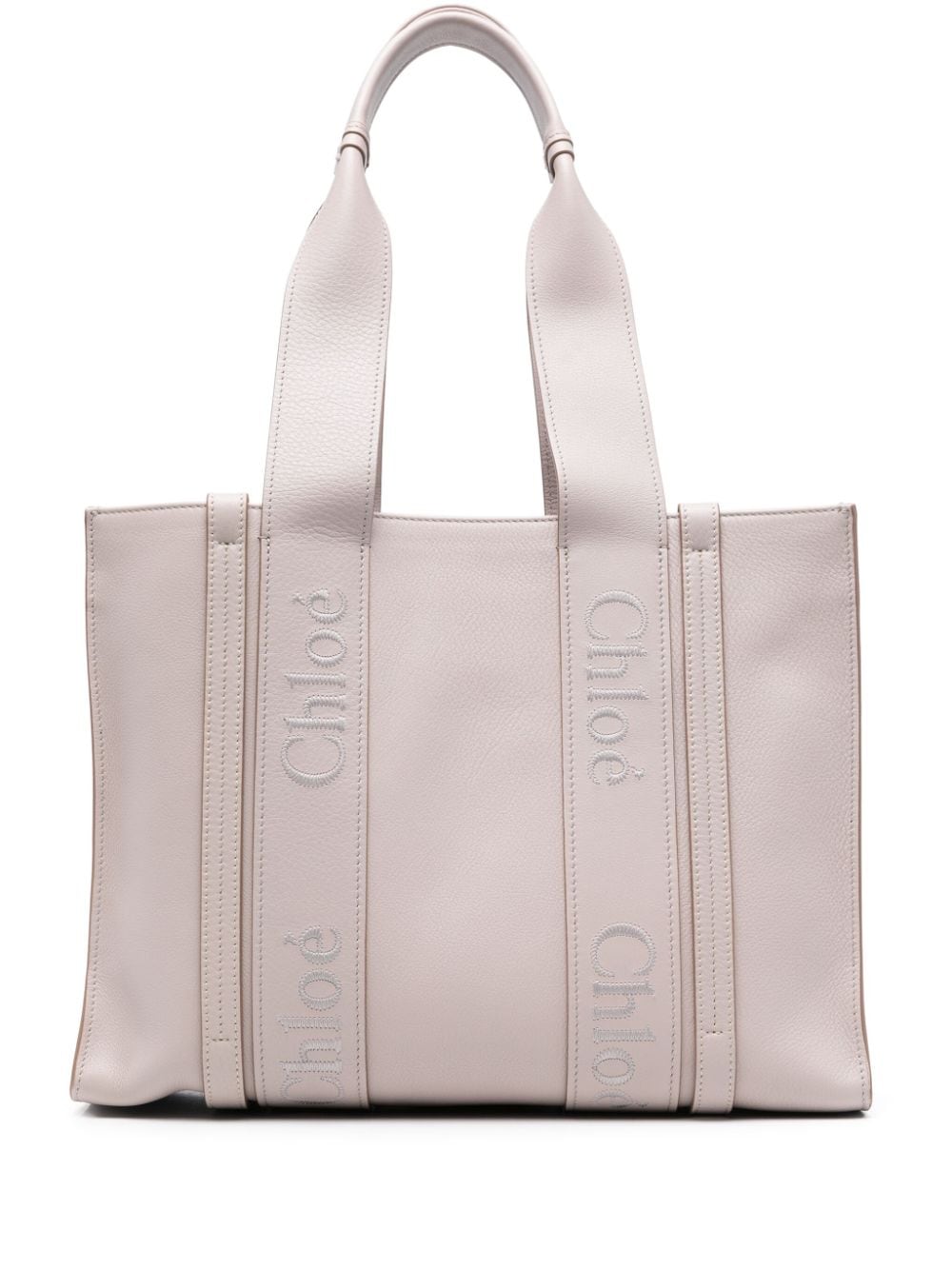 Chloé medium Woody tote bag - Grey von Chloé