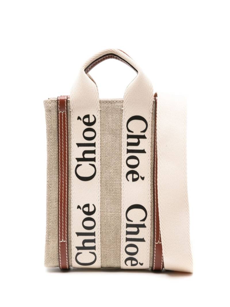 Chloé mini North South crossbody bag - Neutrals von Chloé