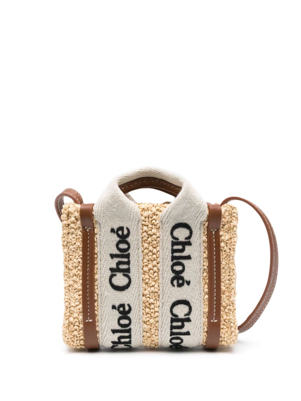 Chloé mini Woody tote bag - Neutrals von Chloé