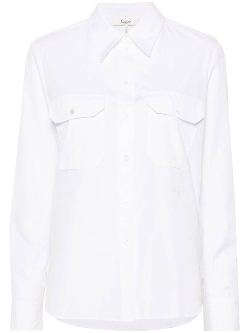 Chloé organic-cotton poplin shirt - White von Chloé