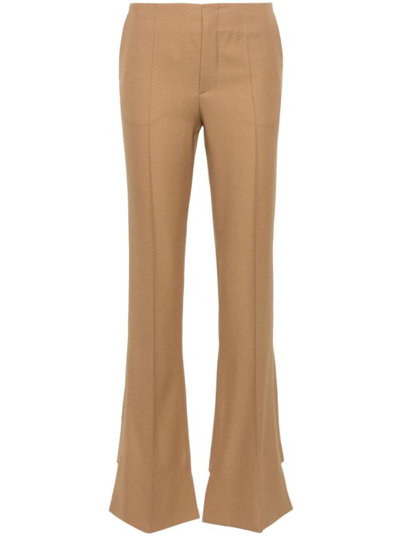 Chloé pintuck bootcut trousers - Brown von Chloé