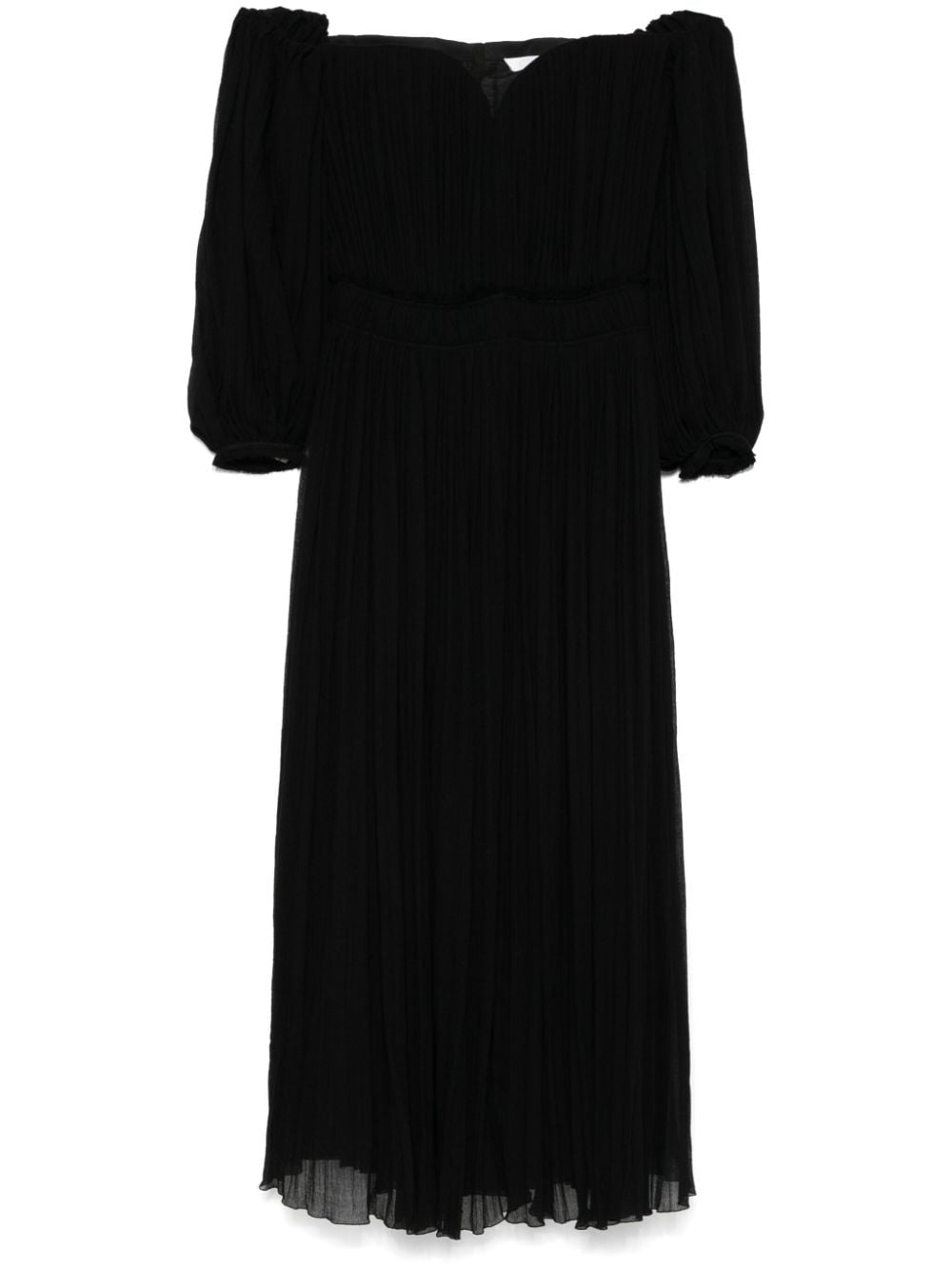 Chloé pleated maxi dress - Black von Chloé