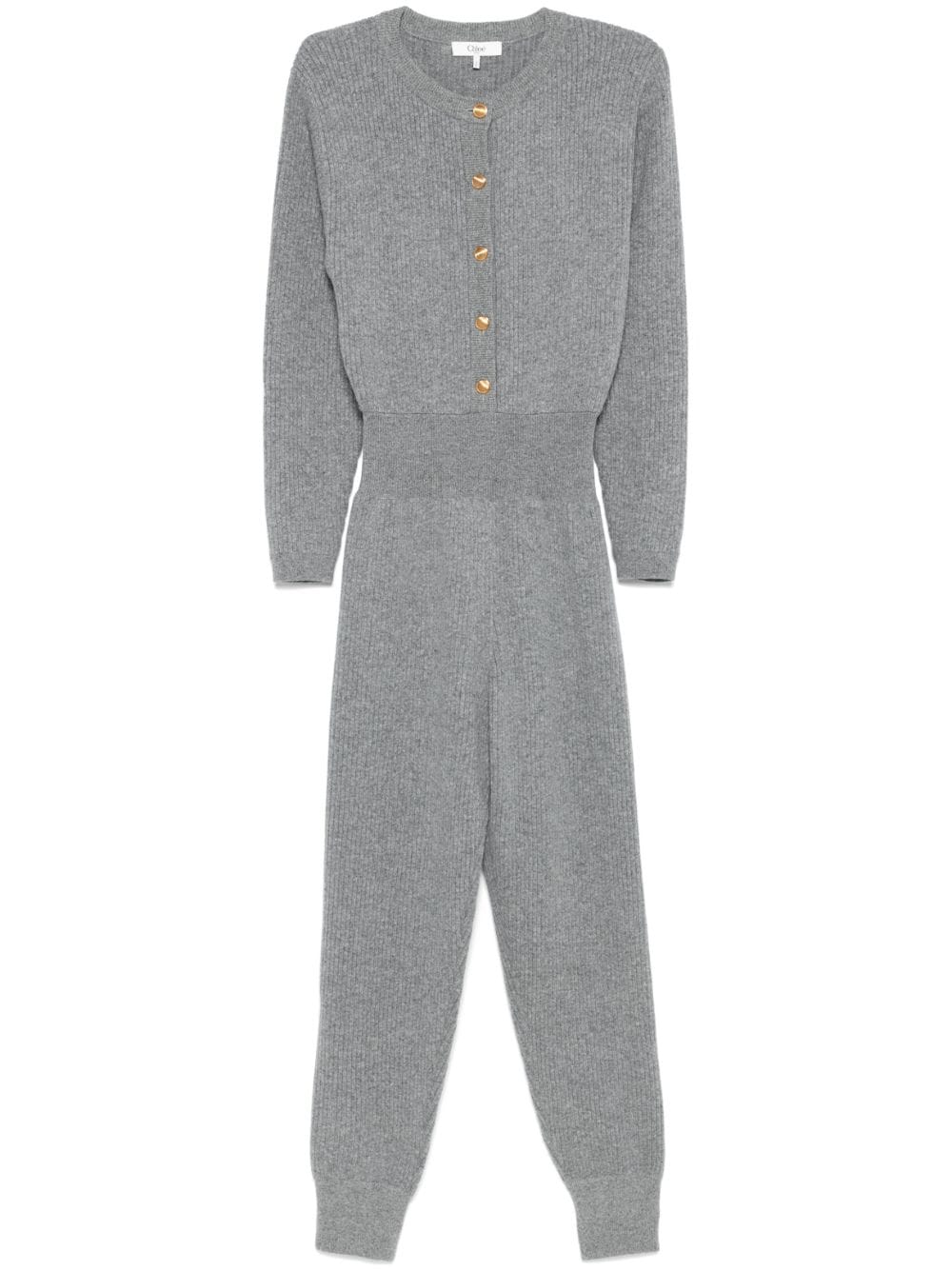 Chloé ribbed-knit jumpsuit - Grey von Chloé