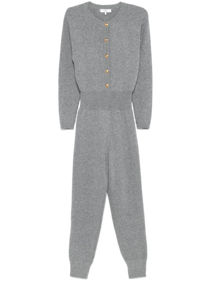 Chloé ribbed-knit jumpsuit - Grey von Chloé