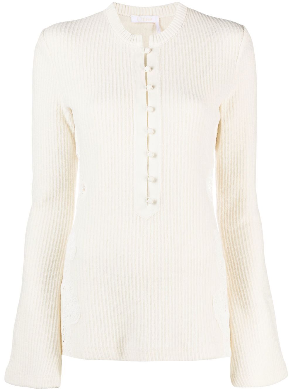 Chloé ribbed-knit wool jumper - White von Chloé