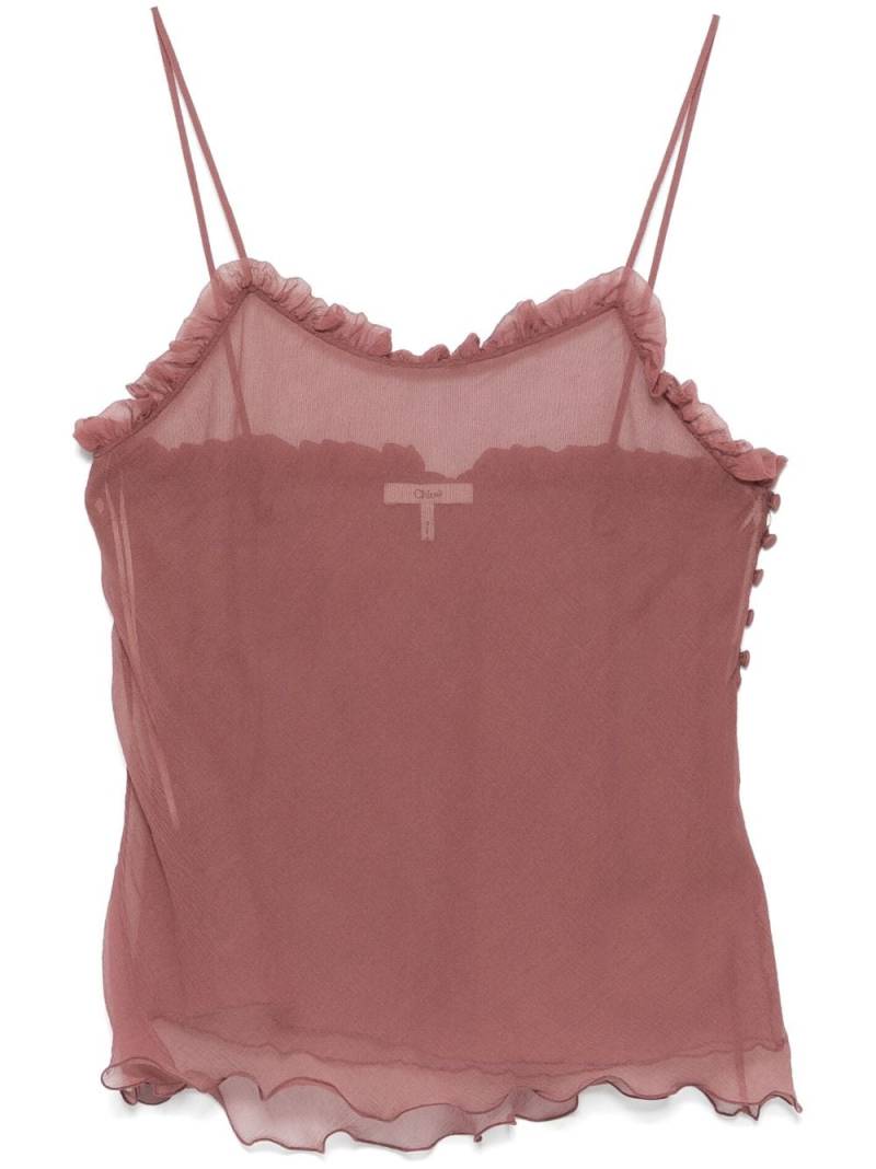 Chloé ruffled camisole - Neutrals von Chloé