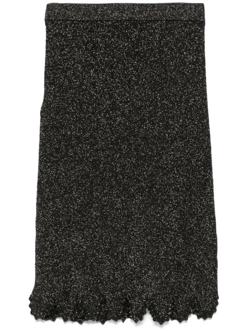 Chloé scallop knitted midi skirt - Black von Chloé