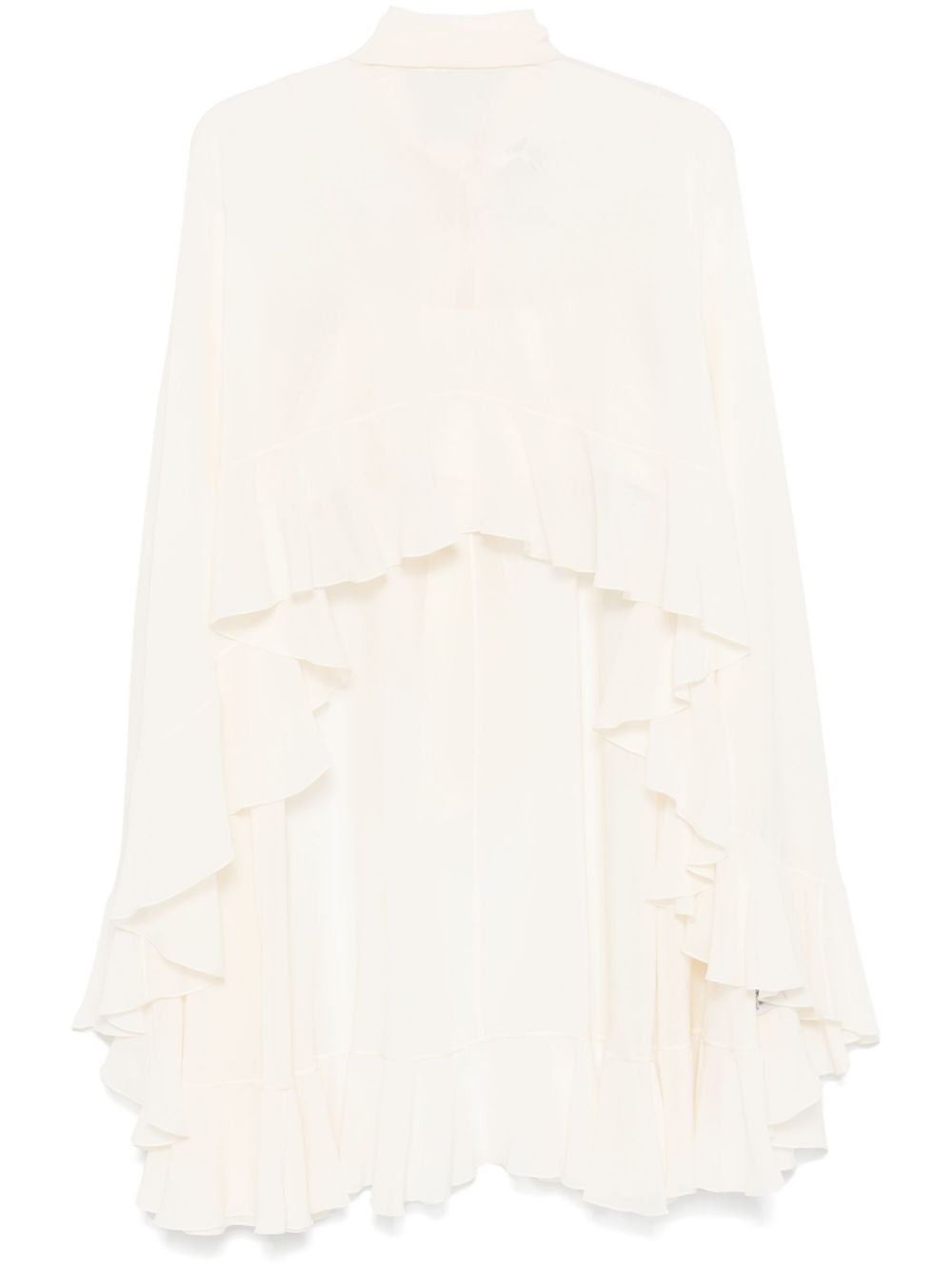 Chloé silk cape blouse - White von Chloé