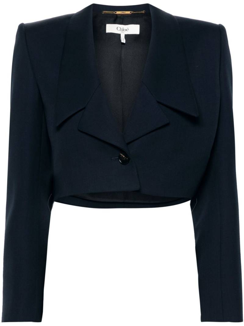 Chloé single-breasted cropped blazer - Blue von Chloé