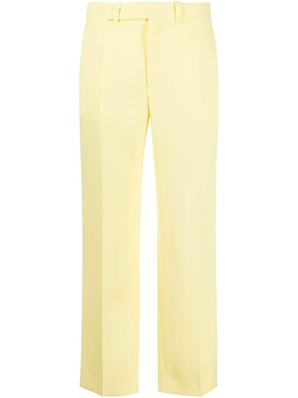 Chloé slim-fit silk-crepe tailored trousers - Yellow von Chloé