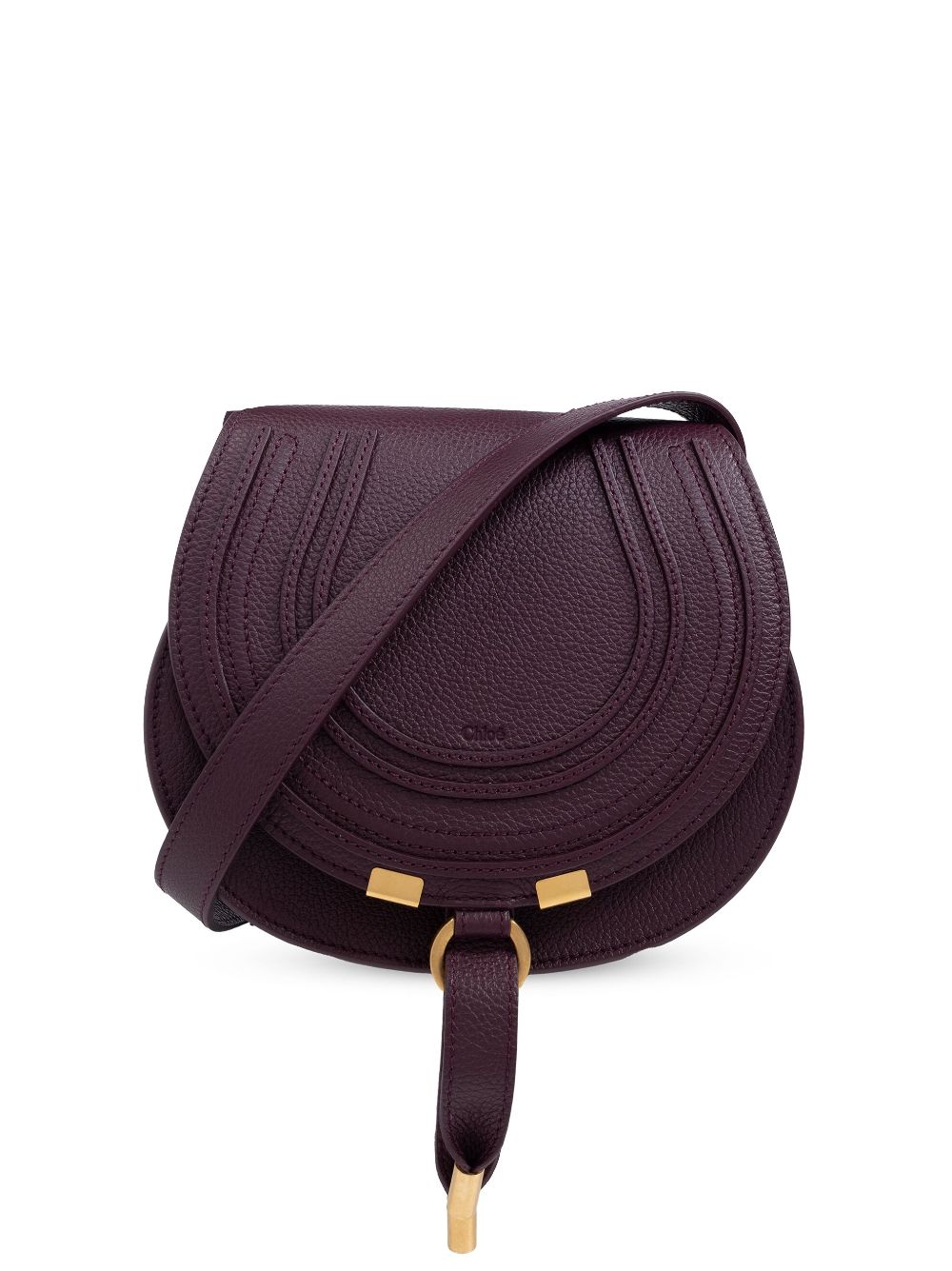 Chloé small Marcie leather saddle bag - Purple von Chloé