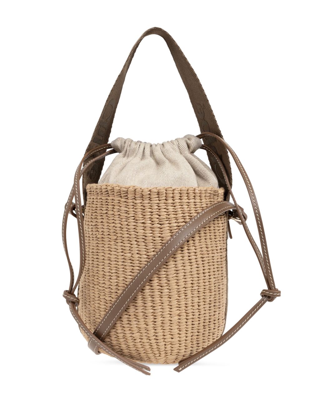 Chloé small Woody bucket bag - Neutrals von Chloé