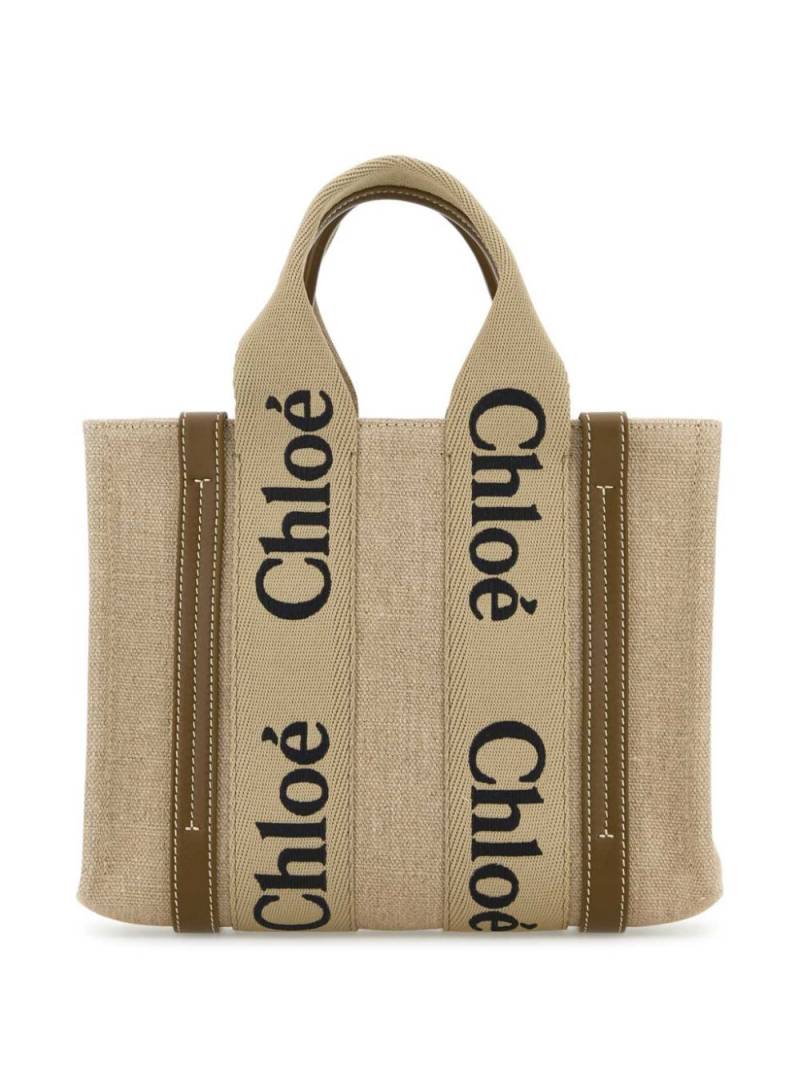 Chloé small Woody tote bag - Neutrals von Chloé