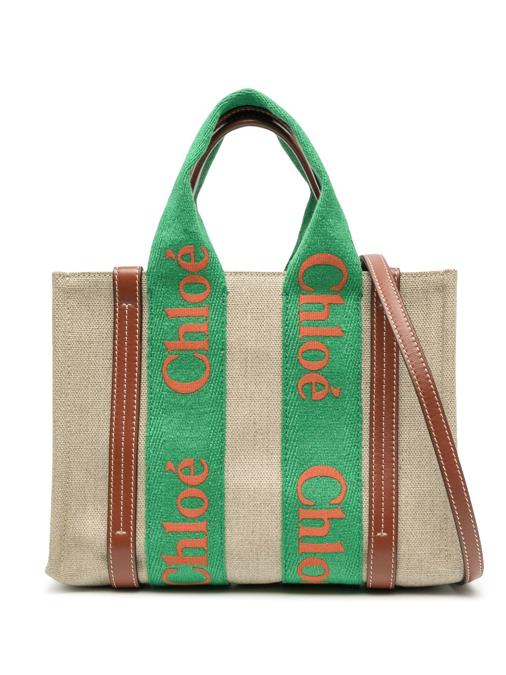 Chloé small Woody tote bag - Neutrals von Chloé