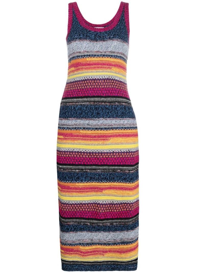 Chloé striped knitted midi dress - Pink von Chloé