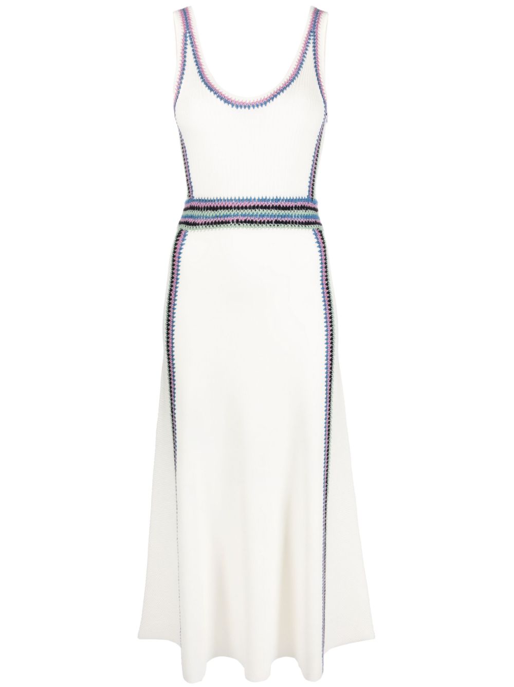 Chloé stripes-detailed knitted midi dress - White von Chloé