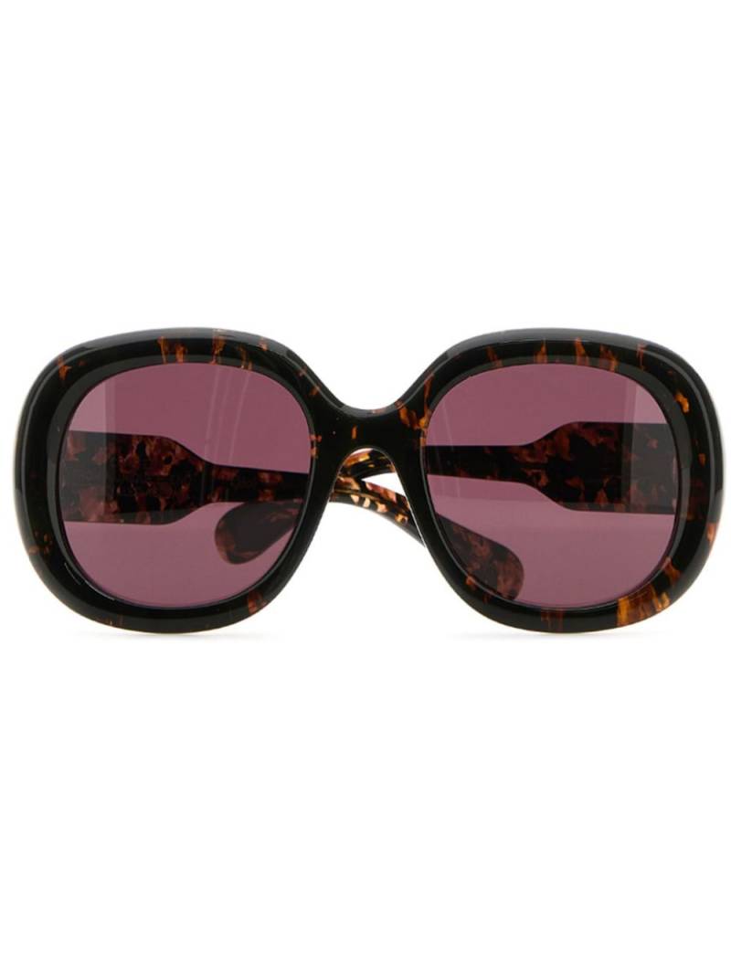 Chloé tortoiseshell-effect geometric-frame sunglasses - Brown von Chloé