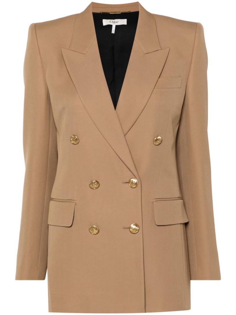 Chloé virgin wool blazer - Brown von Chloé