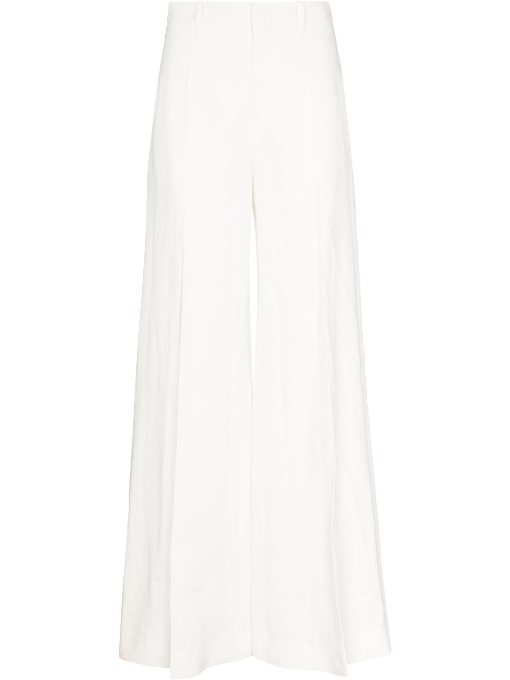 Chloé wide-leg linen trousers - White von Chloé