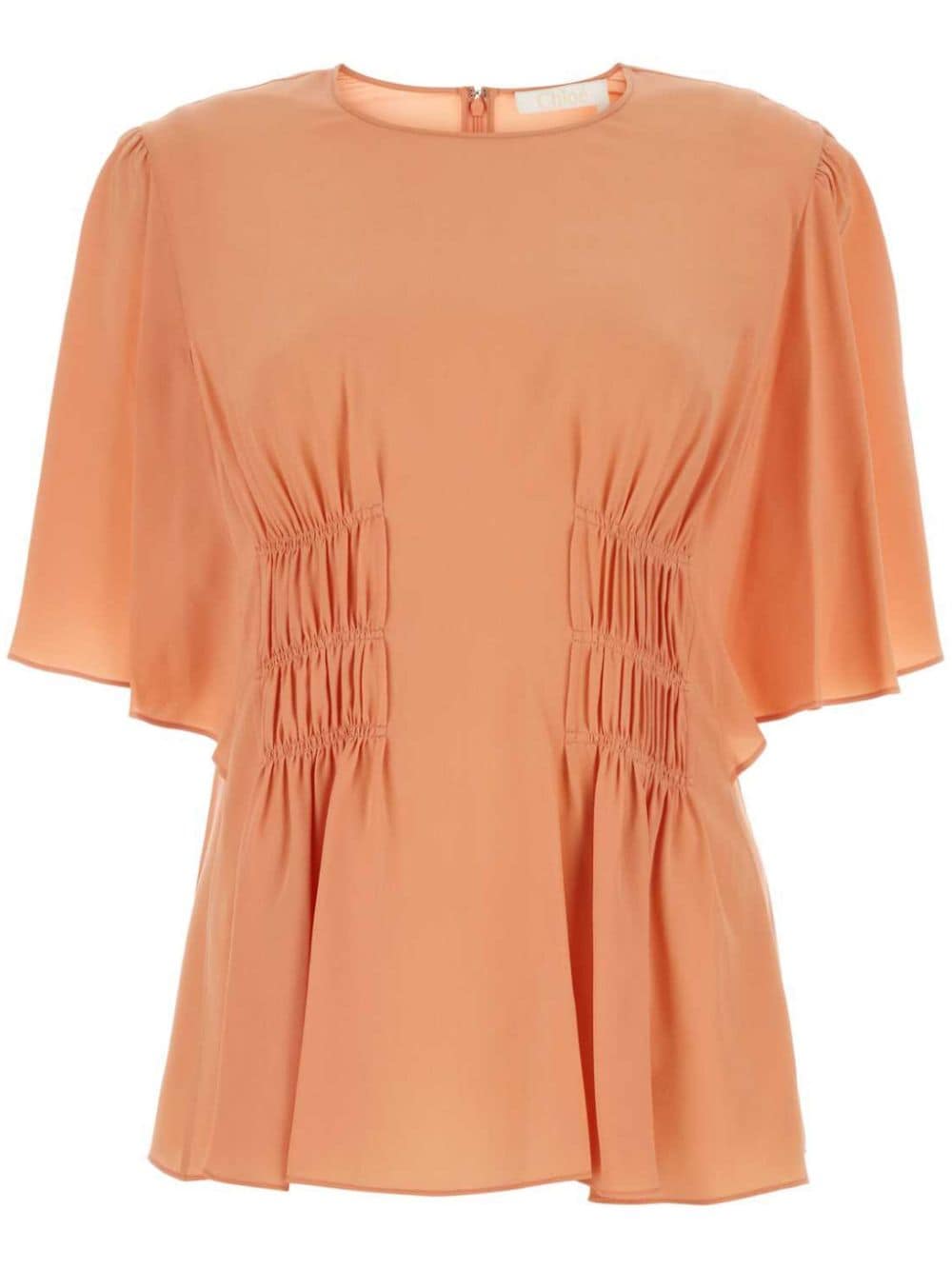 Chloé wing-sleeve silk blouse - Orange von Chloé