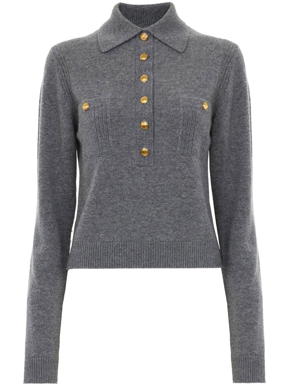 Chloé wool-cashmere polo-neck jumper - Grey von Chloé