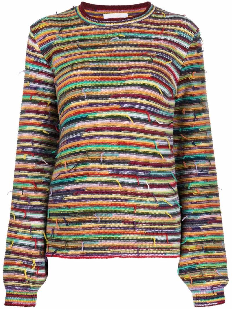 Chloé wool rainbow-stripe jumper - Red von Chloé