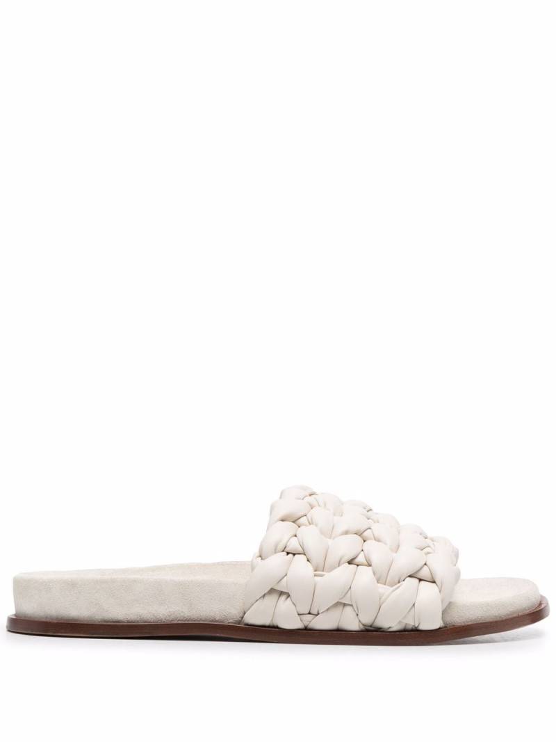 Chloé woven flat slides - Grey von Chloé