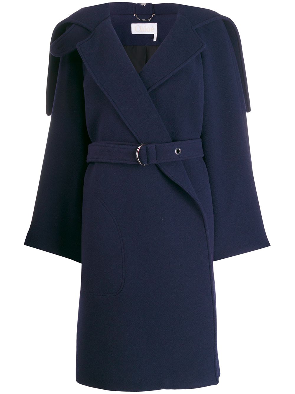 Chloé wrap-front belted coat - Blue von Chloé