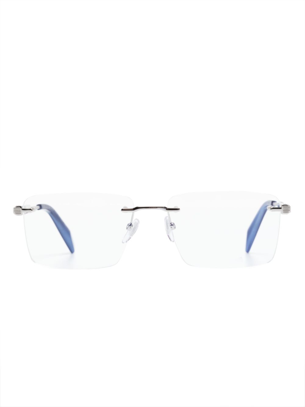 Chopard Eyewear logo-engraved geometric-frame glasses - Silver von Chopard Eyewear