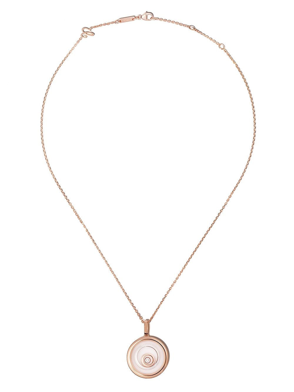 Chopard 18kt rose and white gold diamond Happy Spirit pendant necklace - Pink von Chopard