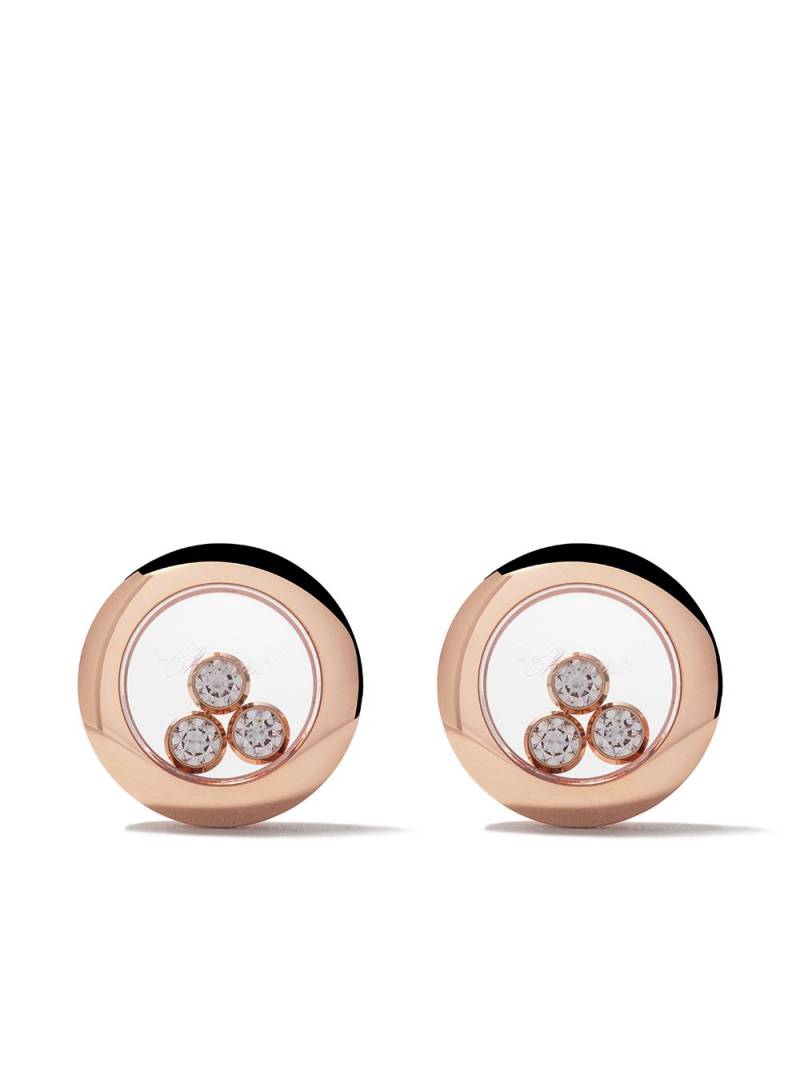 Chopard 18kt rose gold Happy Diamonds Icons ear pins - Pink von Chopard