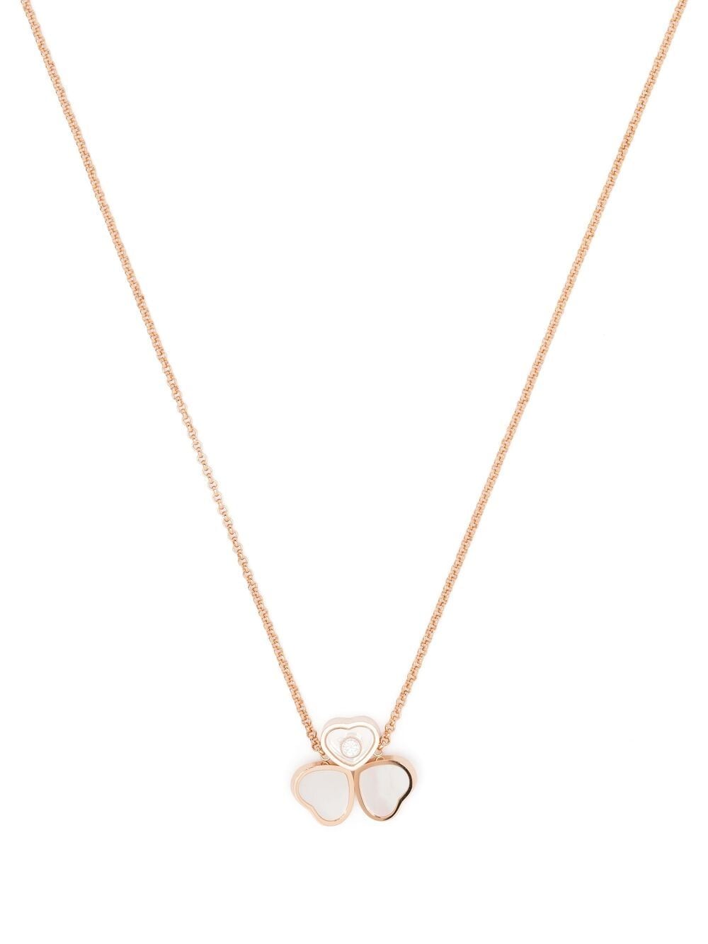 Chopard 18kt rose gold Happy Hearts Wings diamond and mother-of-pearl pendant necklace - Pink von Chopard