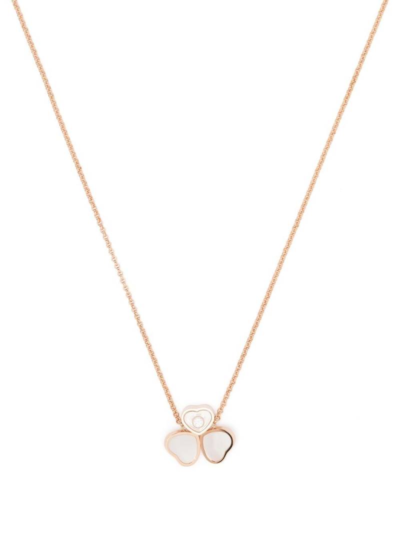 Chopard 18kt rose gold Happy Hearts Wings diamond and mother-of-pearl pendant necklace - Pink von Chopard