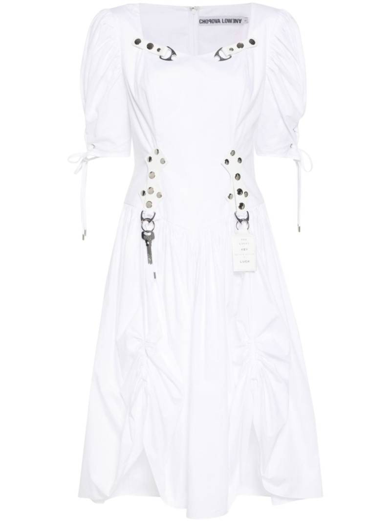 Chopova Lowena Crest poplin midi dress - White von Chopova Lowena