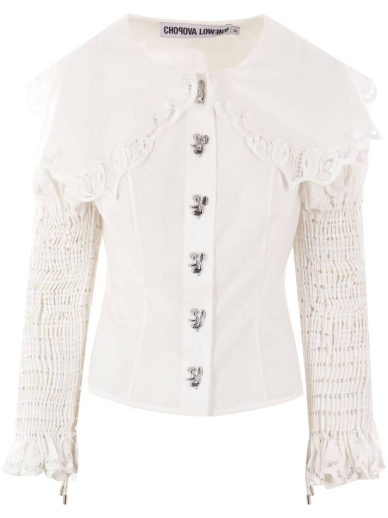 Chopova Lowena Rocket oversized-collar shirt - White von Chopova Lowena