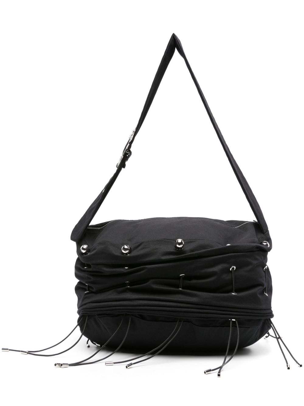 Chopova Lowena Scrunch cotton shoulder bag - Black von Chopova Lowena