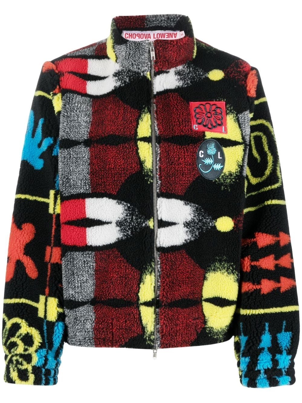 Chopova Lowena abstract-print zip-up bomber jacket - Black von Chopova Lowena