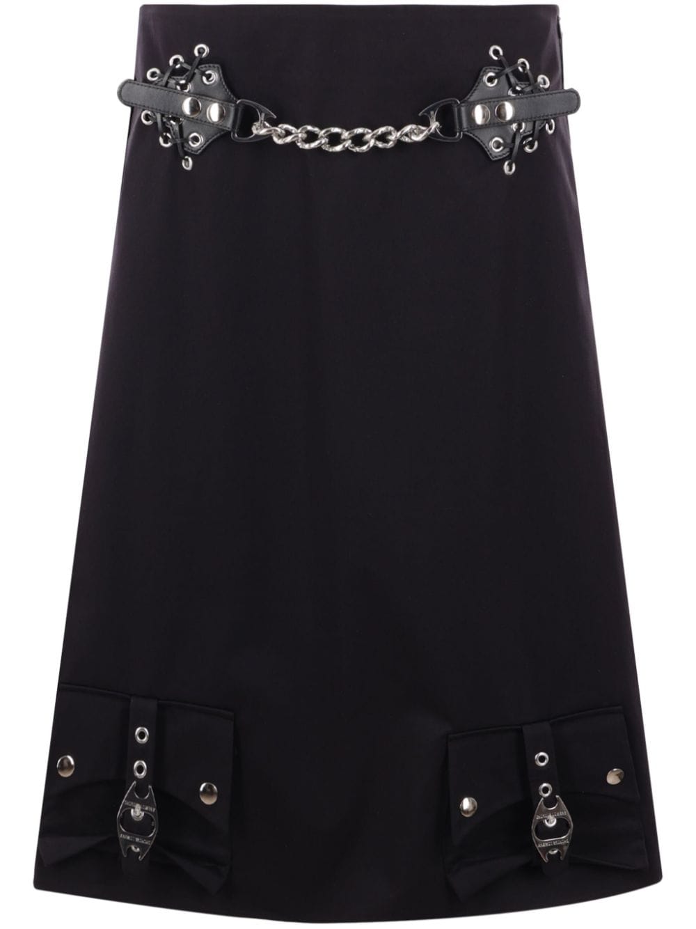 Chopova Lowena chain-link detail A-line skirt - Black von Chopova Lowena