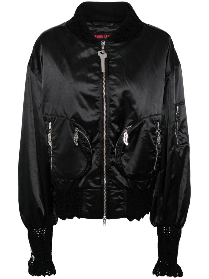 Chopova Lowena graphic-print zip-up bomber jacket - Black von Chopova Lowena