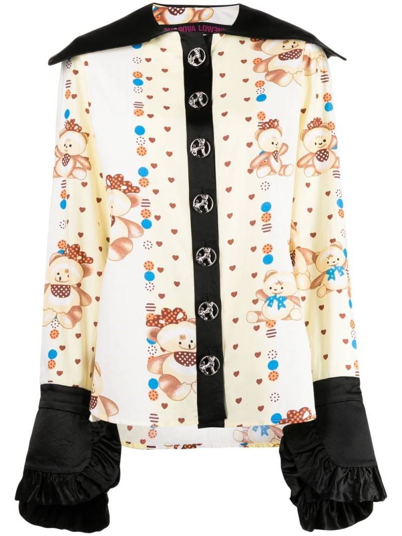 Chopova Lowena spread-collar graphic-print shirt - Yellow von Chopova Lowena