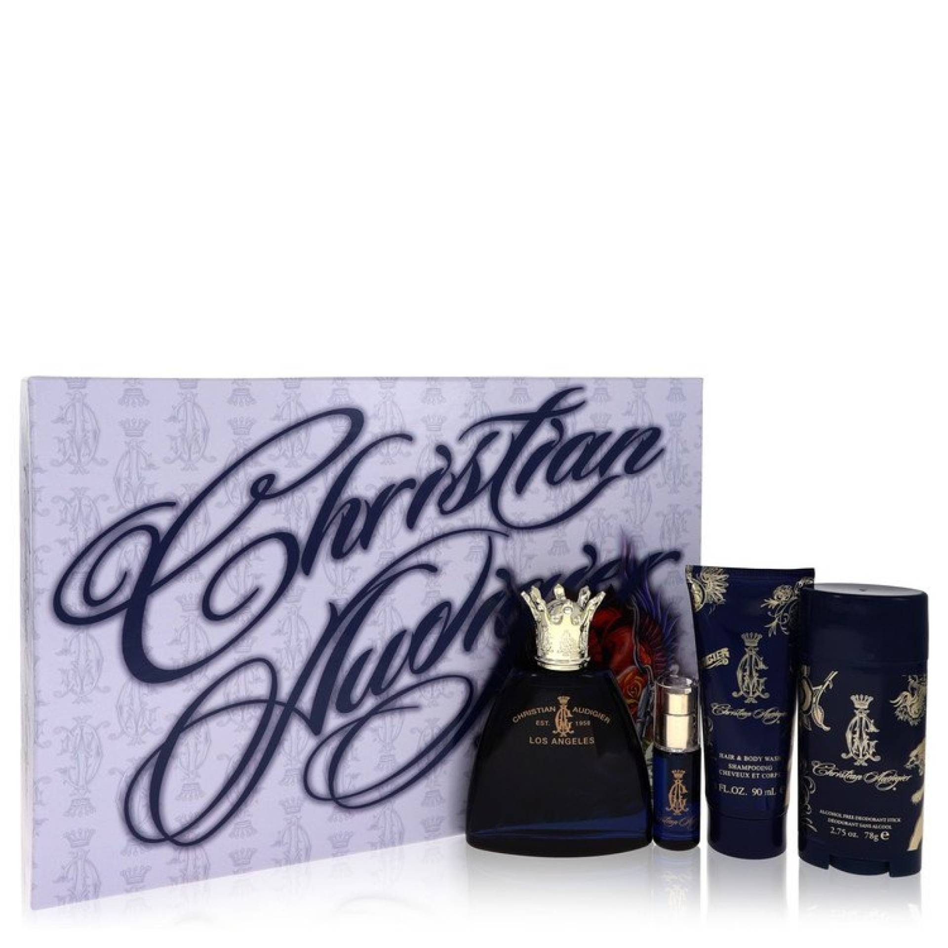 Christian Audigier Gift Set -- 100 ml Eau De Toilette Spray + 7 ml MIN EDT + 88 ml Body Wash + 2.75 Deodorant Stick von Christian Audigier