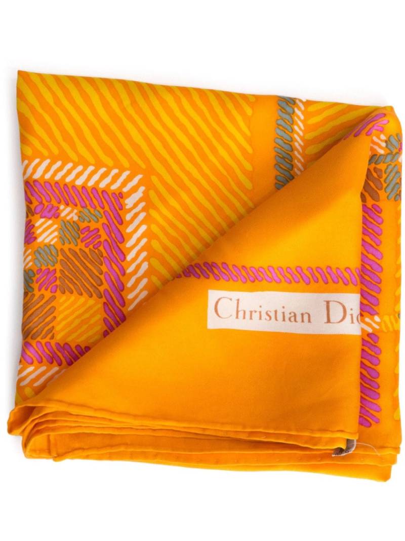 Christian Dior Pre-Owned 1970s geometric-print scarf - Orange von Christian Dior Pre-Owned