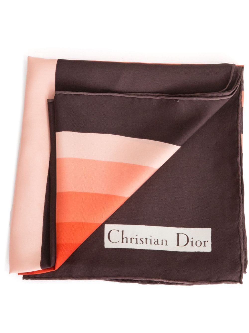 Christian Dior Pre-Owned 1970s logo-print scarf - Brown von Christian Dior Pre-Owned