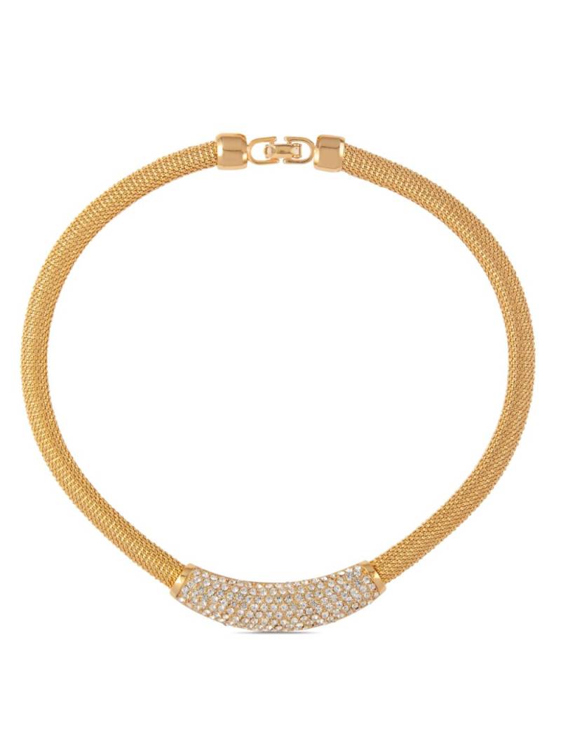 Christian Dior Pre-Owned 1980 crystal-embellished necklace - Gold von Christian Dior Pre-Owned