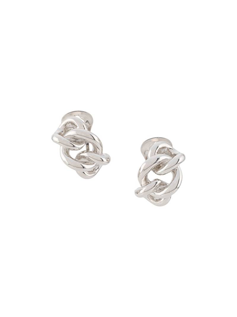 Christian Dior Pre-Owned 1980s pre-owned chain knot earrings - Silver von Christian Dior Pre-Owned