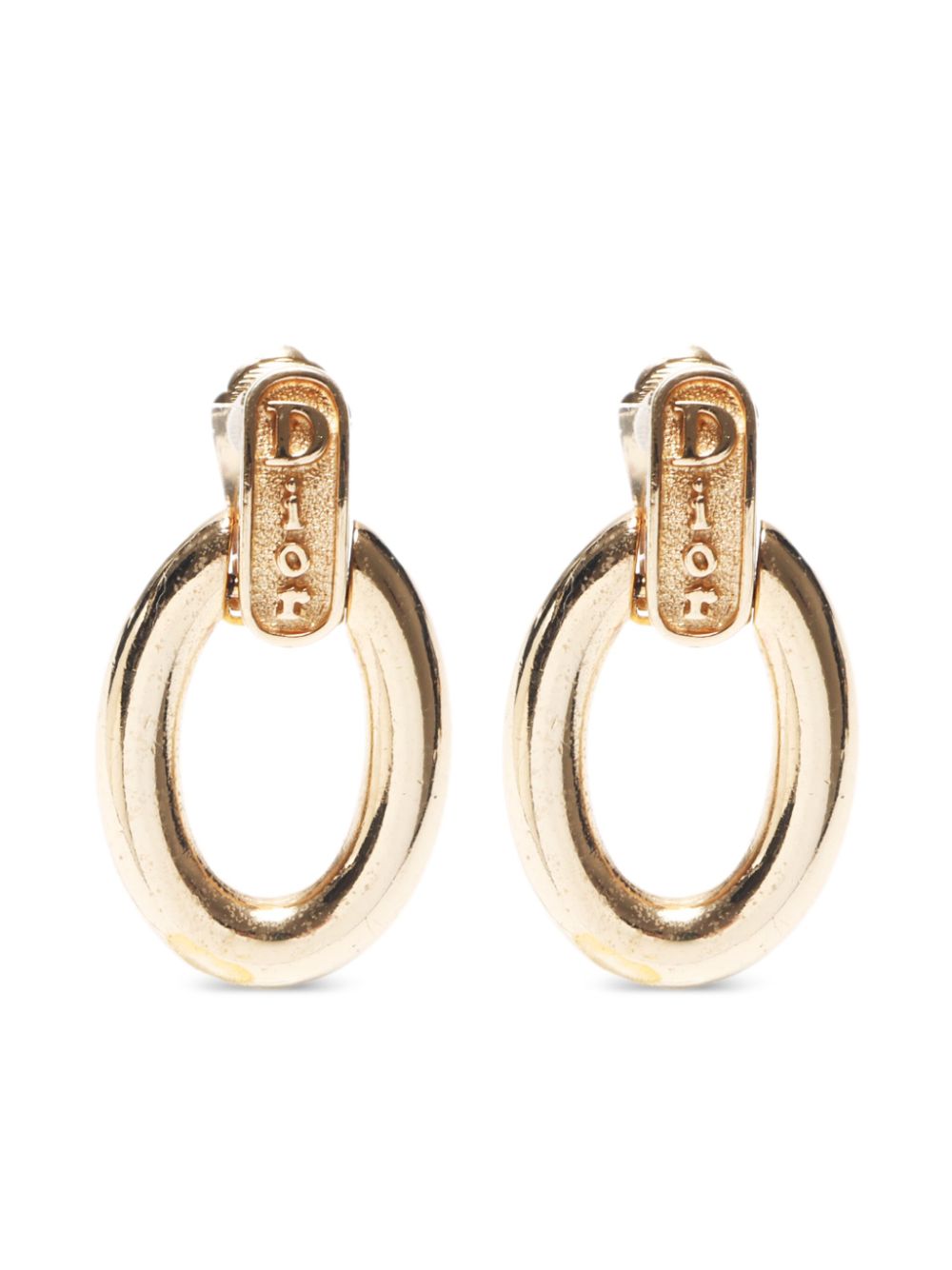 Christian Dior Pre-Owned 1990 circular clip-on earrings - Gold von Christian Dior Pre-Owned