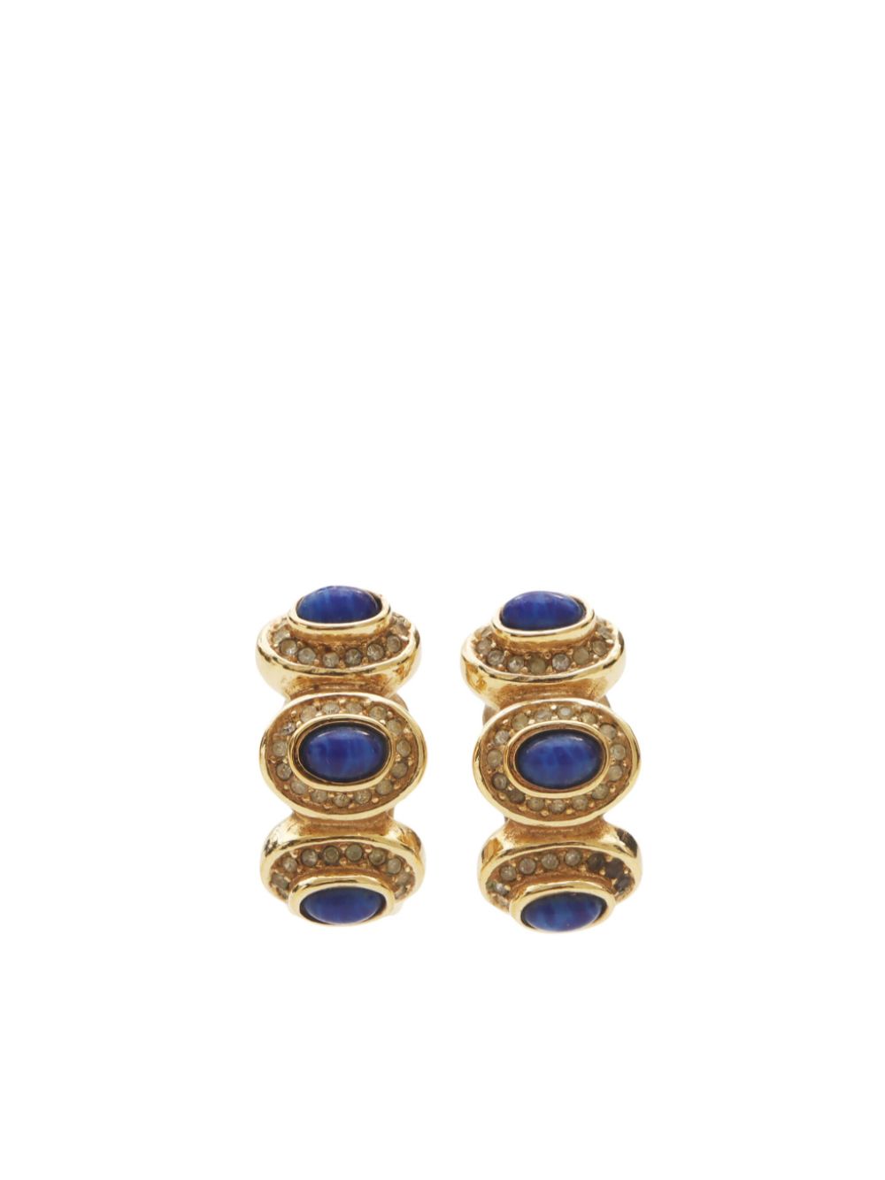 Christian Dior Pre-Owned 1990s cabochon clip-on earrings - Gold von Christian Dior Pre-Owned