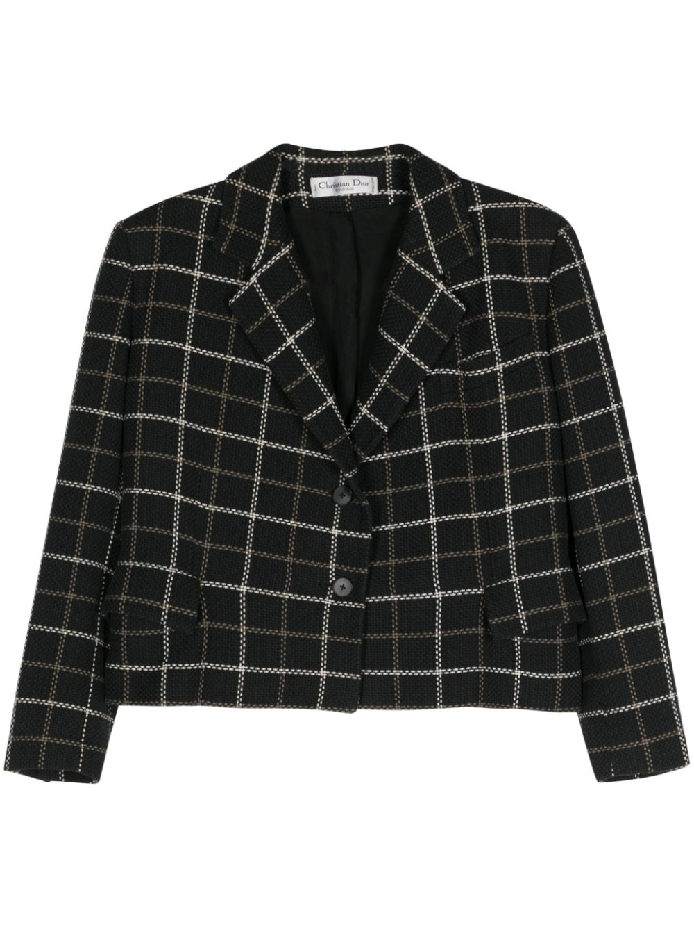 Christian Dior Pre-Owned 1990s check-pattern jacket - Black von Christian Dior Pre-Owned