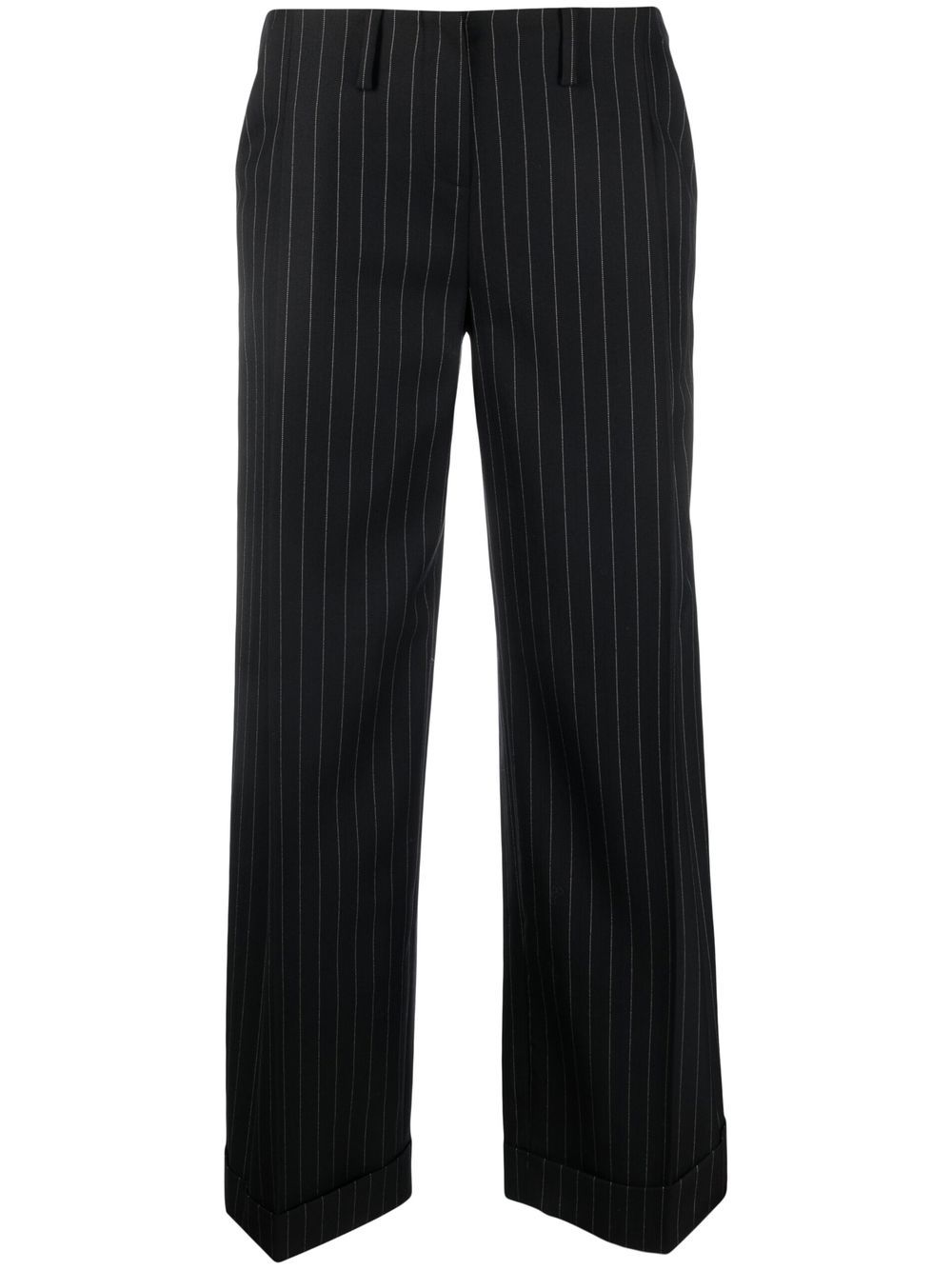 Christian Dior Pre-Owned 1990s low-rise pinstripe trousers - Black von Christian Dior Pre-Owned