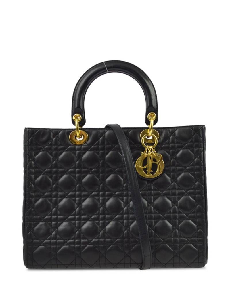 Christian Dior Pre-Owned 1997 Cannage Lady Dior two-way handbag - Black von Christian Dior Pre-Owned